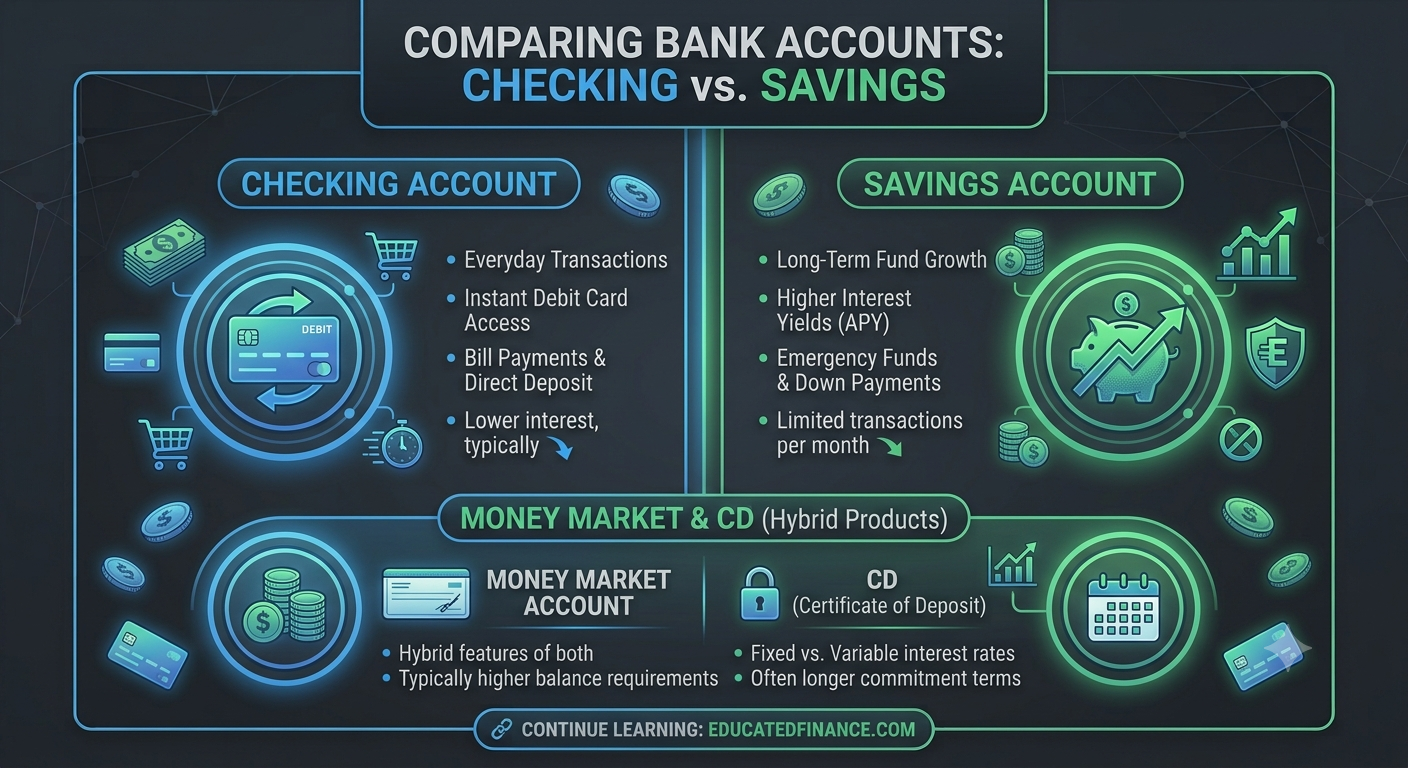 Visual Breakdown: Checking vs Savings and Other Account Types